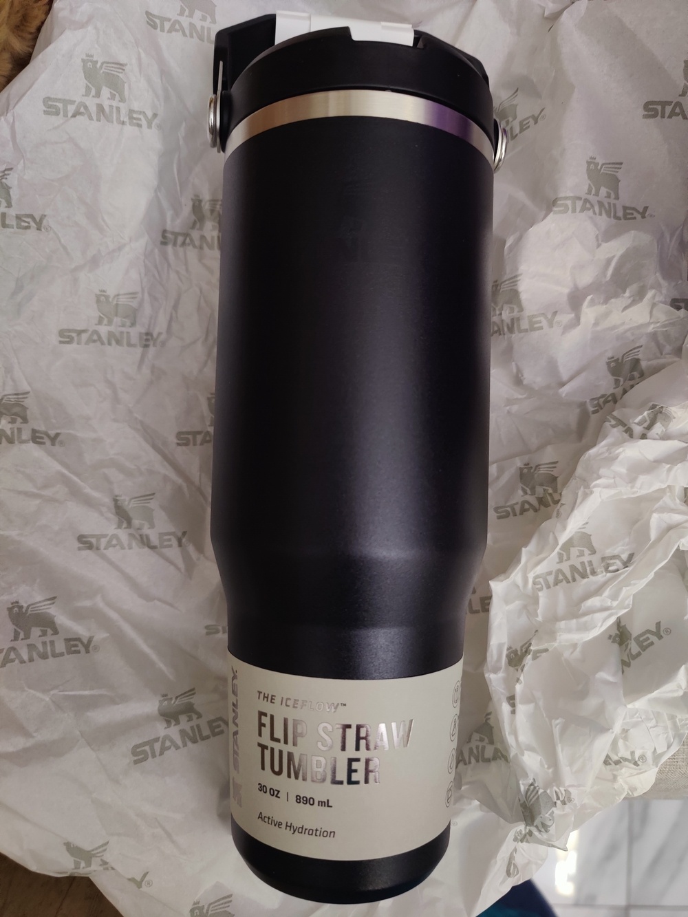 NEW Open Box- 30oz Stanley Flip Straw Tumbler - Black
